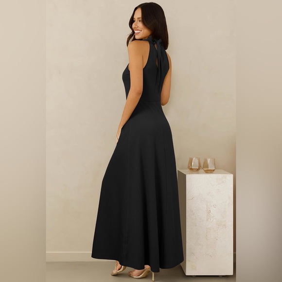 Dresses & Skirts - Black Halter Maxi Dress